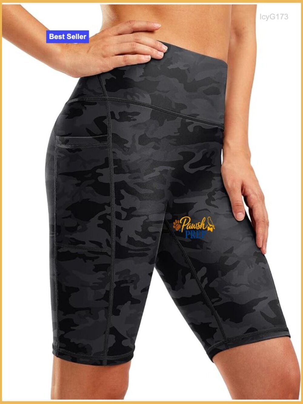 Women's 9" High Waisted Swim Board Shorts Tummy Control with Liner Pockets